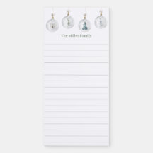 Watercolor Snowglobe Ornaments Personalized