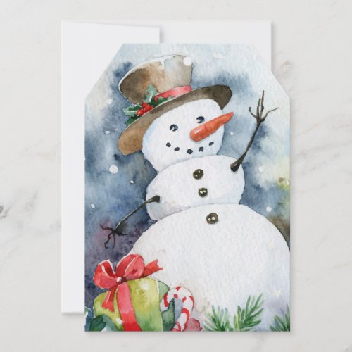 Watercolor Snowman