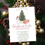 Watercolor Snowman,Pine Tree,Cookies Christmas Invitation<br><div class="desc">Watercolor snowman,  pine tree,  and cookies. These beautiful Christmas invitations are perfect for Christmas dinner party invitations,  holiday gift exchange invitations,  Christmas fundraisers,  holiday ball invitations,  and other events held during the month of December. Just use the template fields to add your own event information.</div>