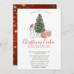 Watercolor Snowman,Pine Tree,Cookies Christmas Invitation<br><div class="desc">Watercolor snowman,  pine tree,  and cookies. These beautiful Christmas invitations are perfect for Christmas dinner party invitations,  holiday gift exchange invitations,  Christmas fundraisers,  holiday ball invitations,  and other events held during the month of December. Just use the template fields to add your own event information.</div>