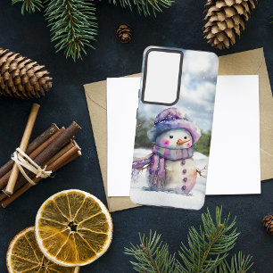 Watercolor Snowman Samsung Galaxy S21 Ultra Case