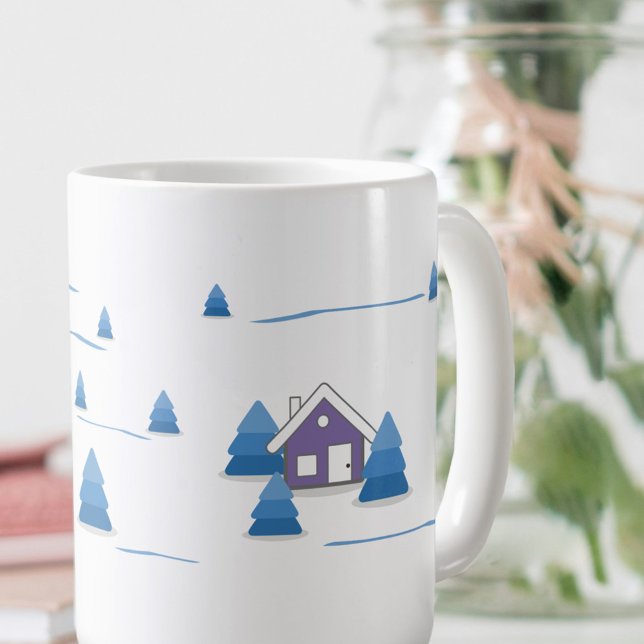 Watercolor Snowy Landscape Coffee Mug (Watercolor Snowy Landscape Coffee Mug)