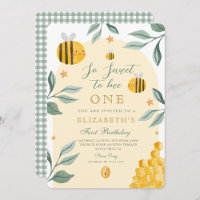 Watercolor So Sweet to bee honey 1st Birthday