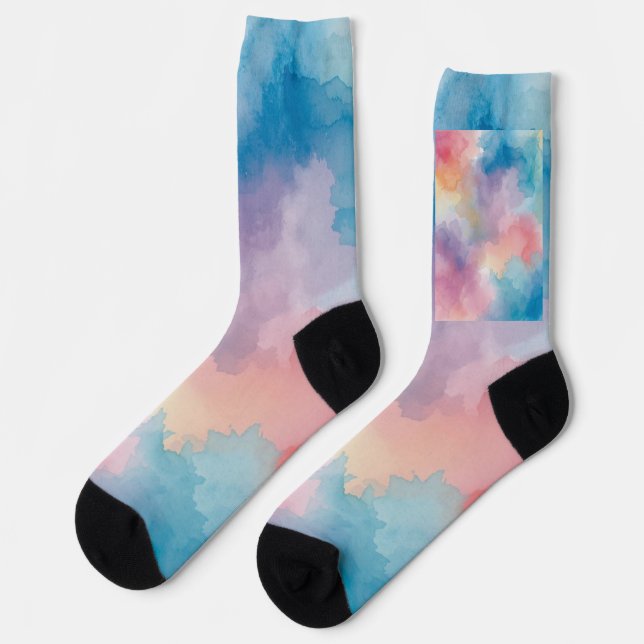 Watercolor  socks (Left)