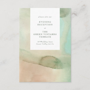 Watercolor Soft Pastel Beach Wedding Enclosure Card