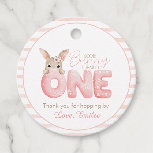 Watercolor Some Bunny is ONE Birthday party Guest Favor Tags