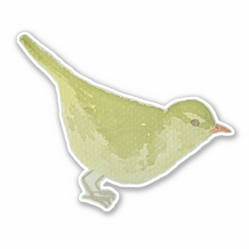 Watercolor Songbird Greenish Warbler Sticker