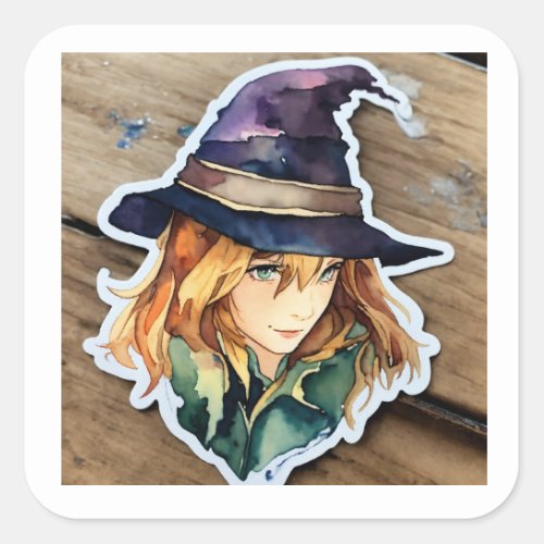 Watercolor sorting hat stickers