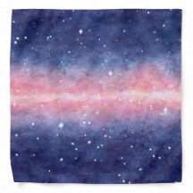 Watercolor Space bandana