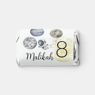 Watercolor Space Birthday Party for Boy or Girl Hershey's Miniatures