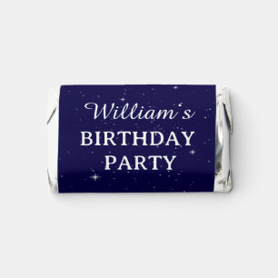 Watercolor Space Birthday Party Hershey's Miniatures