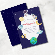 Watercolor Space Birthday Party