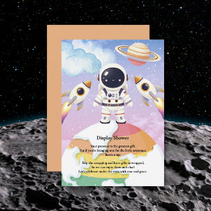 Watercolor Space Little Explorer Baby Shower  Thank You Card