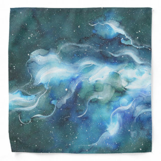 Watercolor Space Nebula Galaxy Bandana