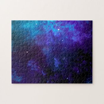 Watercolor Space Outerspace Stars Jigsaw Puzzle by ericar70 at Zazzle