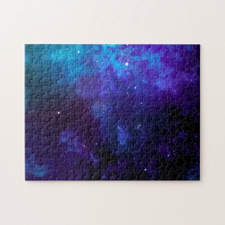 Watercolor Space Outerspace Stars Jigsaw Puzzle