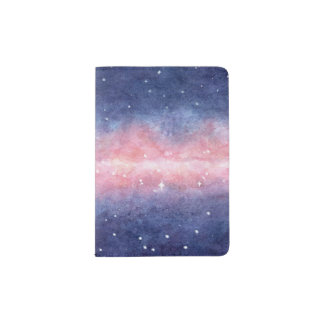 Watercolor Space passport holder