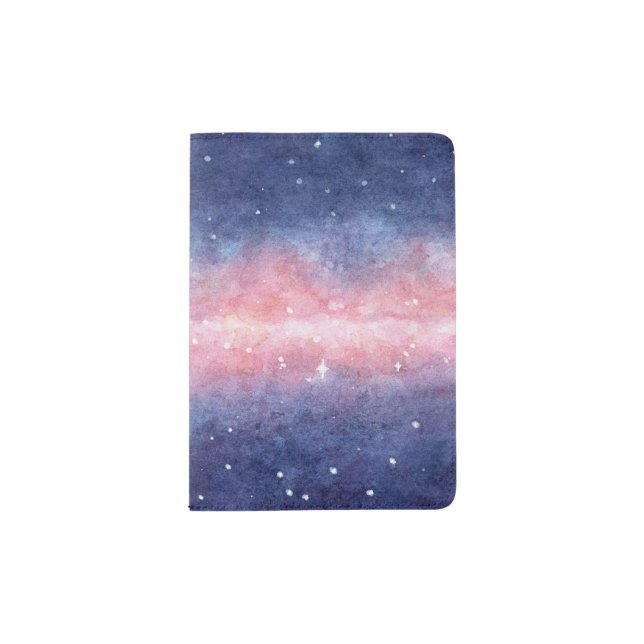 Watercolor Space passport holder (Front)