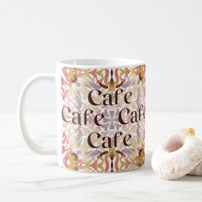 Watercolor Spanish Cafe Coffee Mug (With Donut)