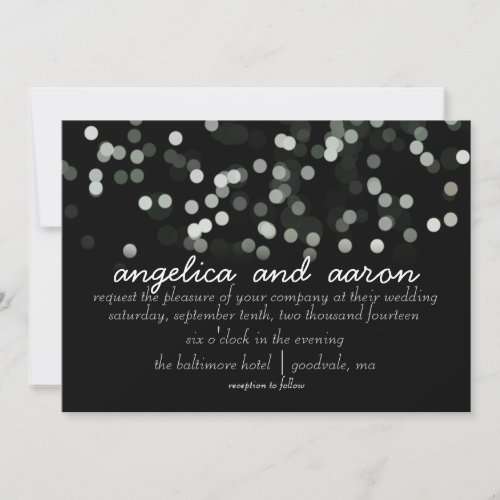 Watercolor Sparkle Wedding Invitations
