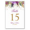 Watercolor Sparkling Amethyst Table Number Card