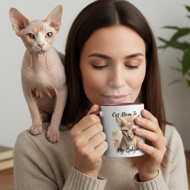 Watercolor Sphynx Brown Personalize Mug (Creator Uploaded)