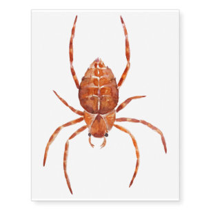 Watercolor spider temporary tattoos