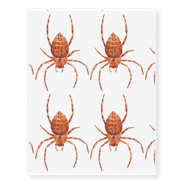 Watercolor spider temporary tattoos (Front)