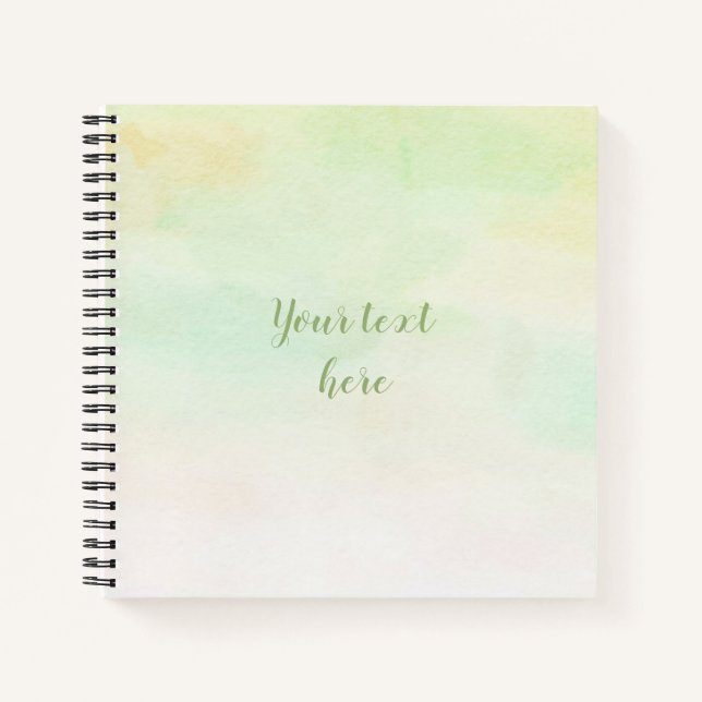 Watercolor Spiral Notebook Soft Colors (Front)