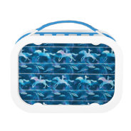 Watercolor Spirit & Lucky Silhouette Pattern Lunch Box at Zazzle
