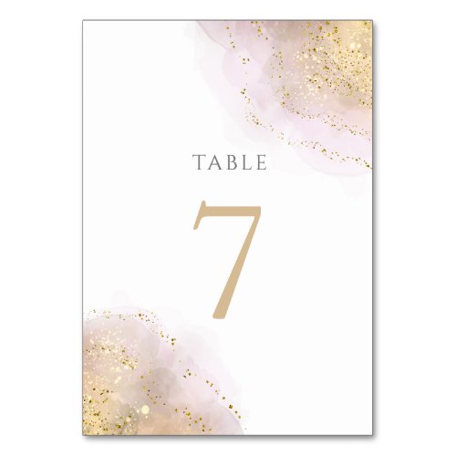 watercolor splash design Table Number 7