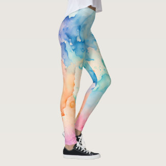Watercolor Splash Designer Leggings
