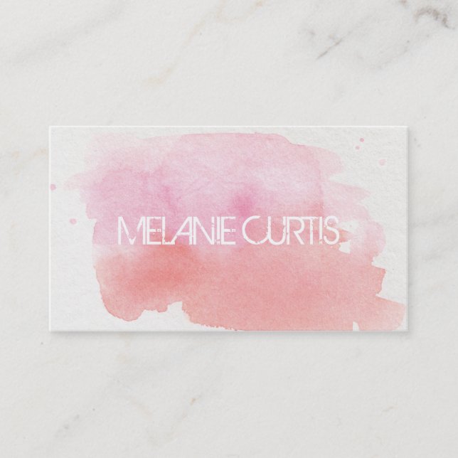 Watercolor Splash Double-Sided Business Card (Front)