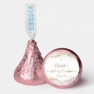 watercolor splash glitter First Communion Hershey®'s Kisses®