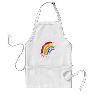 Watercolor Splash Rainbow Adult Apron