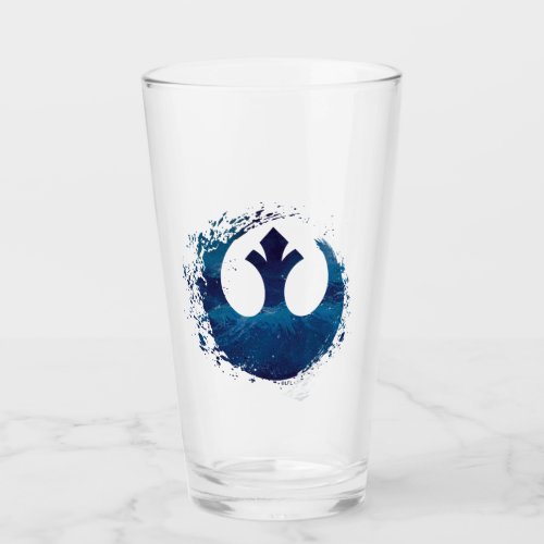 Watercolor Splash Rebel Logo Glass