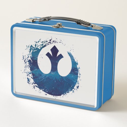 Watercolor Splash Rebel Logo Metal Lunch Box