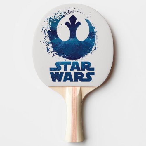 Watercolor Splash Rebel Logo Ping Pong Paddle