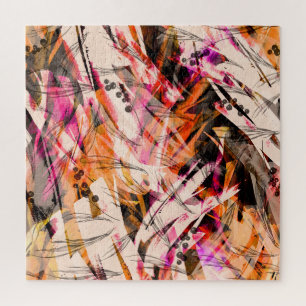 Watercolor splash, vintage abstract background. jigsaw puzzle