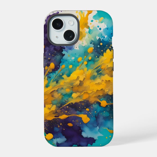 Watercolor Splashes Background Iphone Case (Back)