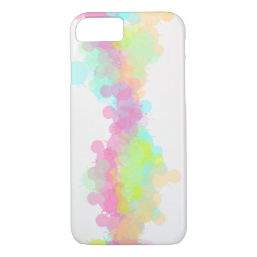 Watercolor Splatter Colorful Abstract Design iPhone 87 Case