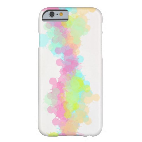 Watercolor Splatter Colorful Abstract Design Barely There iPhone 6 Case