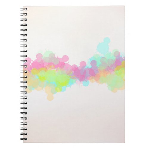 Watercolor Splatter Colorful Abstract Design Notebook