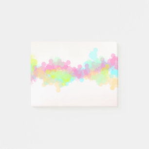 Watercolor Splatter Colorful Abstract Design Post-it Notes