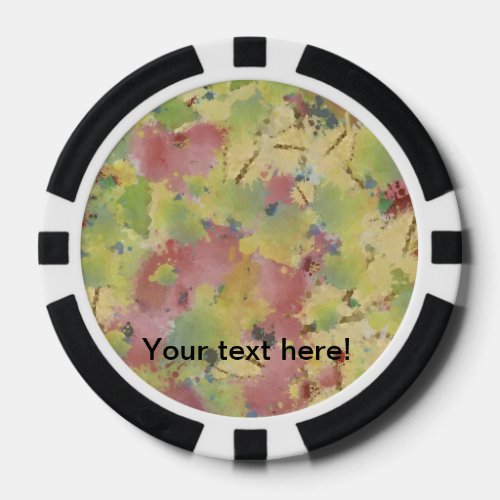 Watercolor splatters poker chips