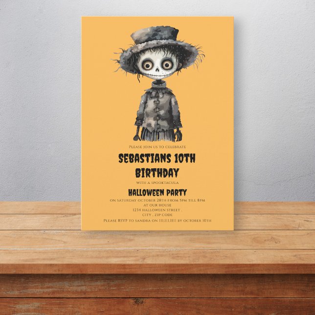 watercolor spooky spooktacular birthday  invitation (Creator Uploaded)