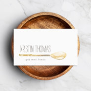 Watercolor Spoon Catering, Chef Business Card at Zazzle