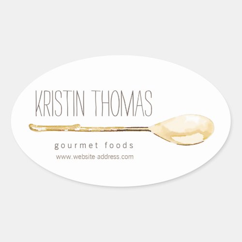 Watercolor Spoon Catering Chef I Stickers