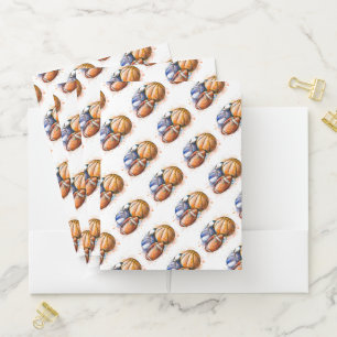 Watercolor Sport Balls Pocket Folder