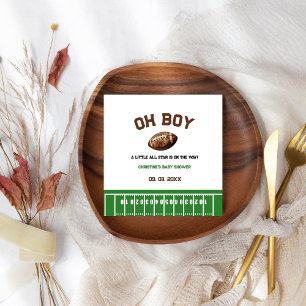 Watercolor Sport Football Baby Shower Napkins